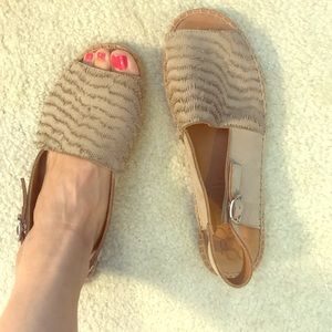 Beige Espadrille sandals from Spain, worn once!